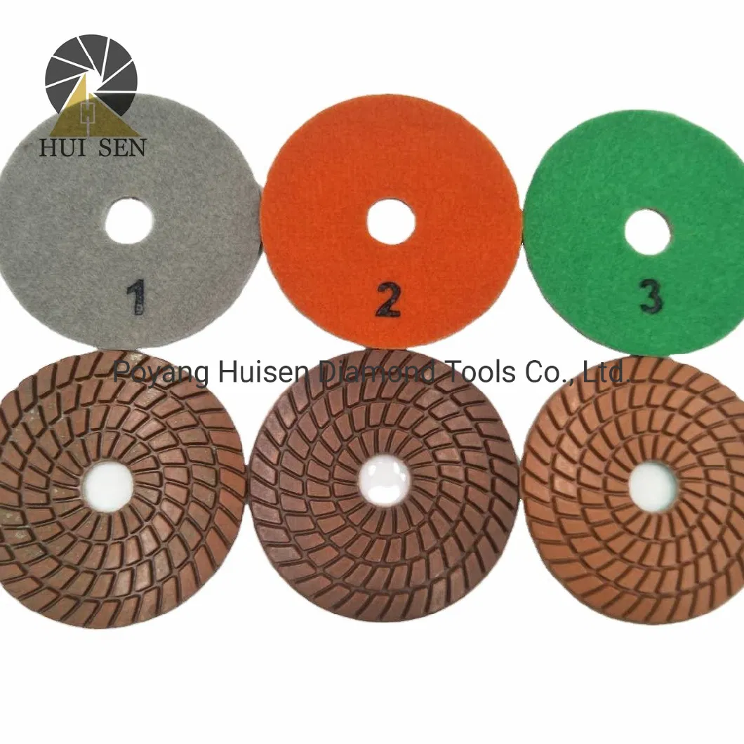 4inch Wet and Dry 4 Step Diamond Polishing Pad for Granite